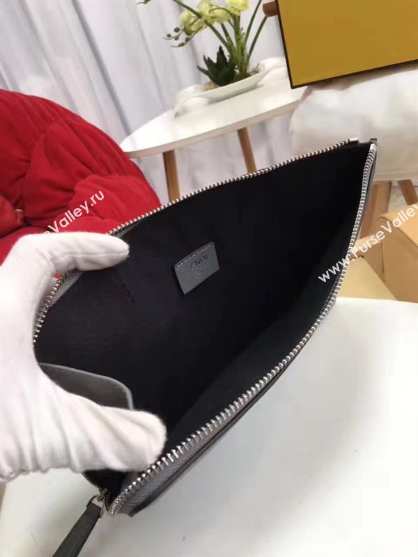 Fendi gray v clutch rainbow bag 5575