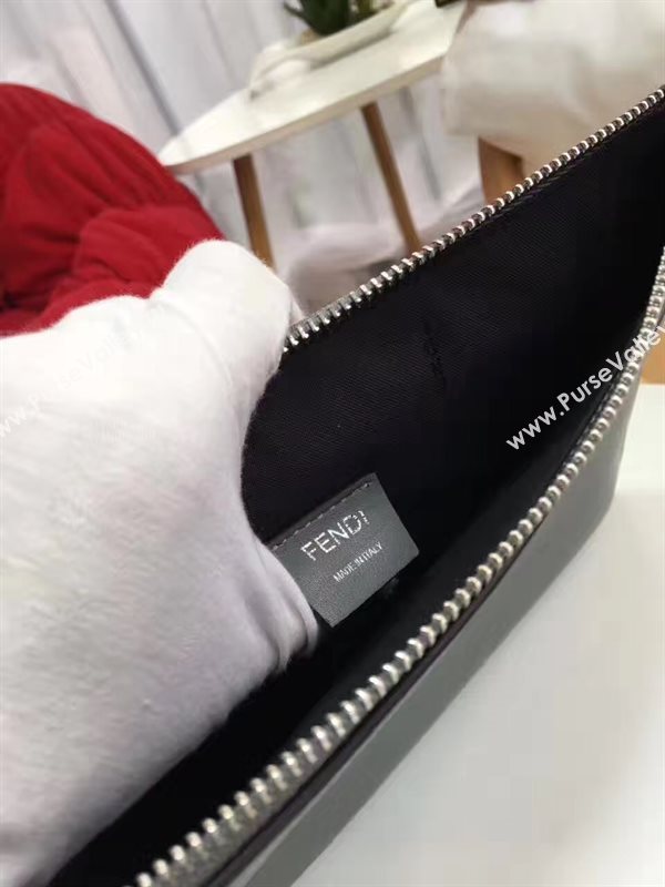 Fendi gray v clutch rainbow bag 5575