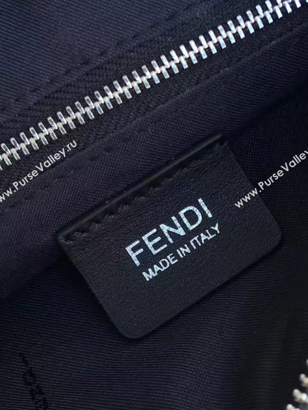 Fendi black v clutch orange bag 5576