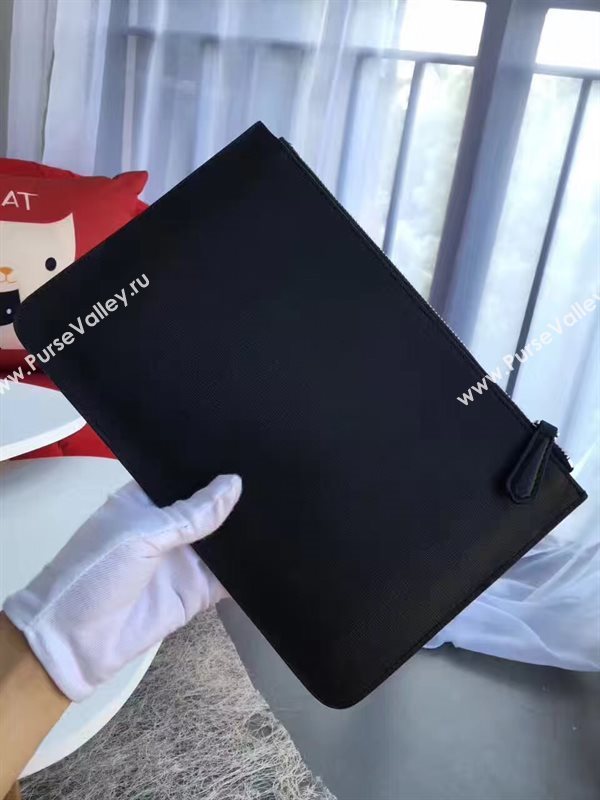 Fendi tri black clutch yellow bag 5577