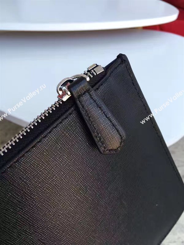 Fendi tri black clutch yellow bag 5577