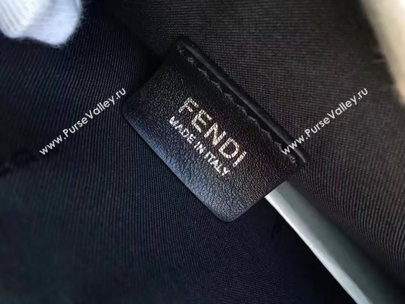 Fendi tri black clutch yellow bag 5577