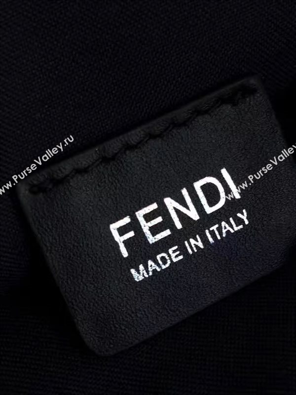 Fendi clutch black v stud silver bag 5578