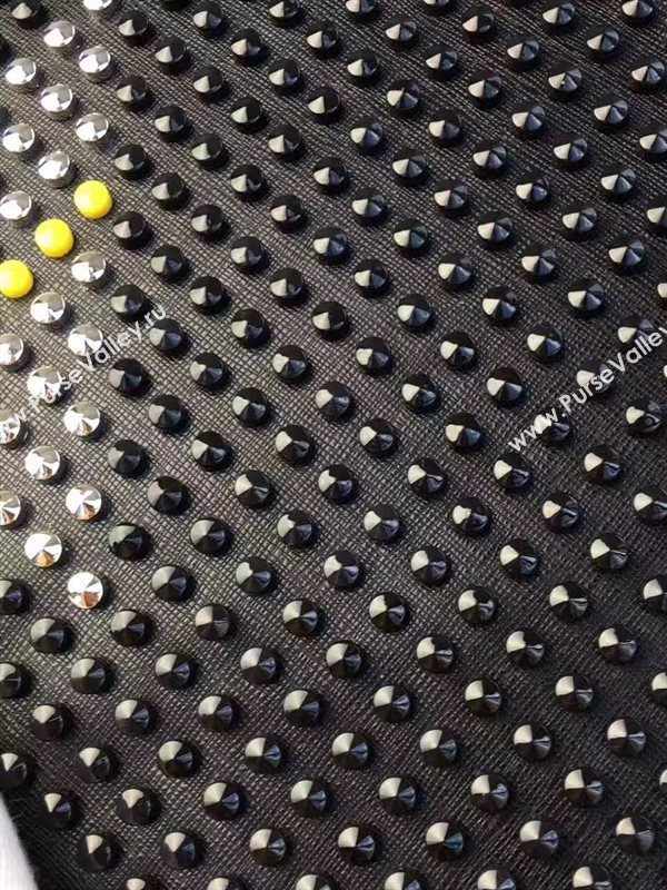 Fendi black clutch zipper bag 5579