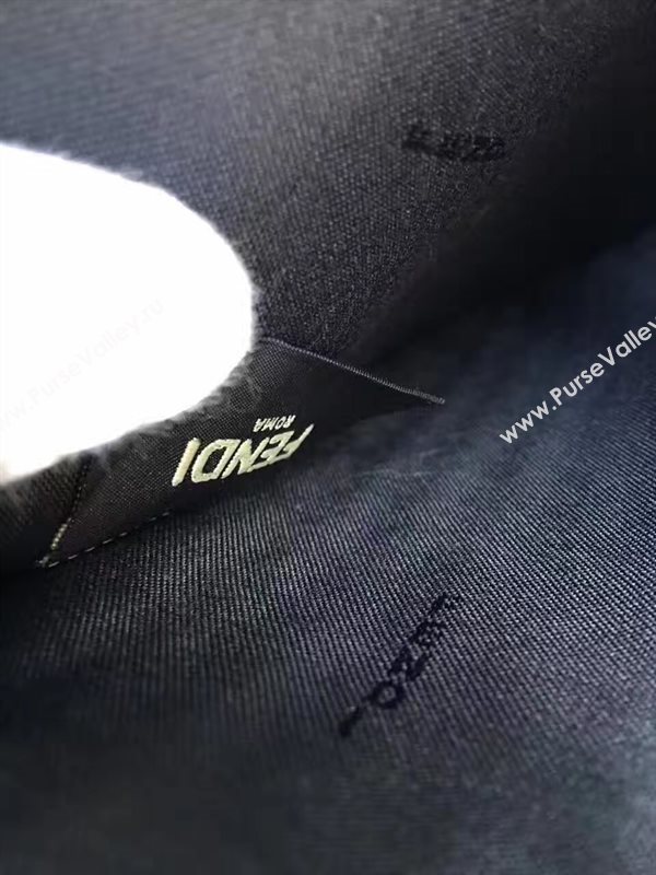 Fendi black clutch zipper bag 5579