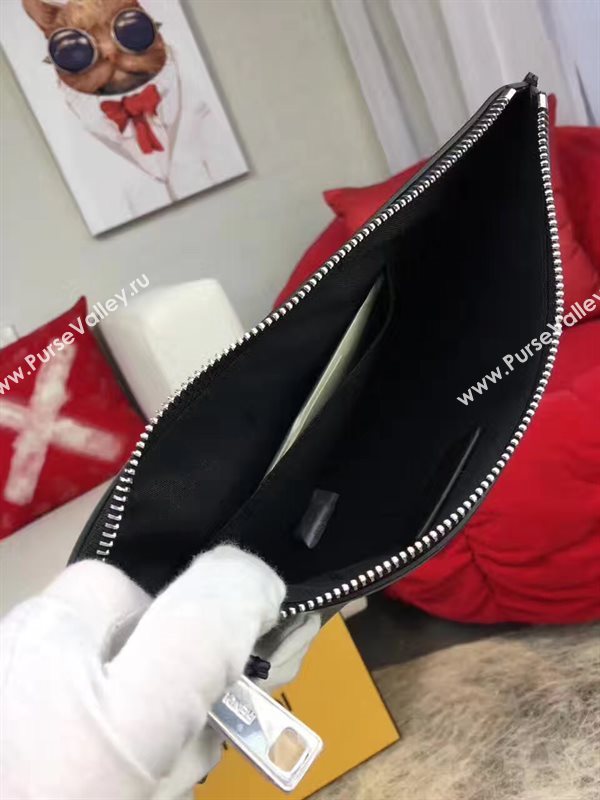 Fendi tri rainbow clutch zipper bag 5580