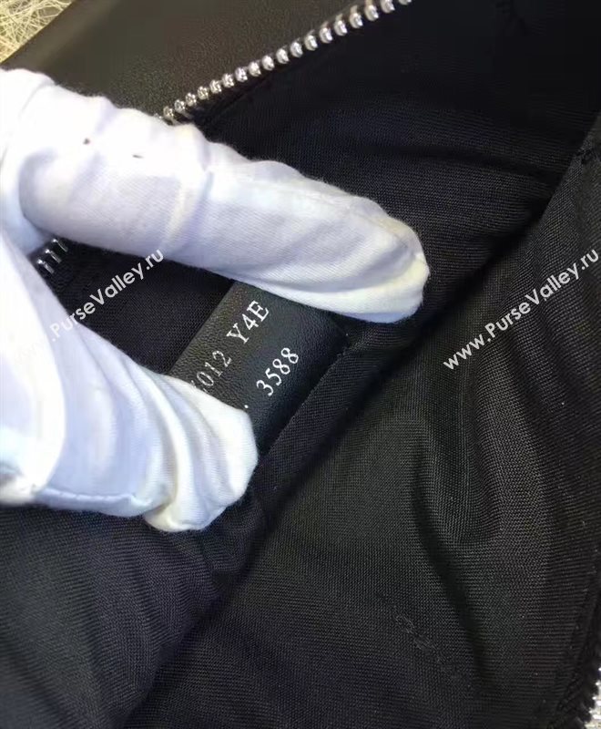 Fendi black v clutch gray bag 5582