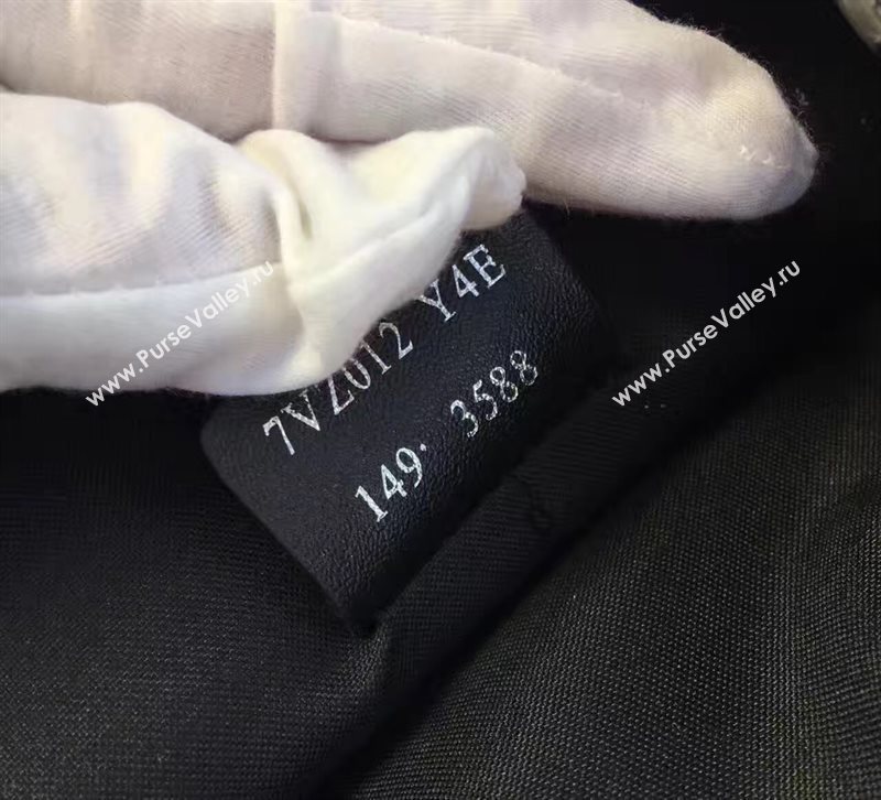 Fendi black v clutch white bag 5583