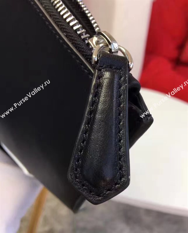 Fendi black v clutch white bag 5583