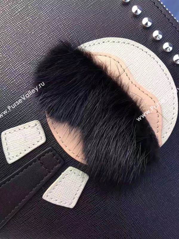 Fendi clutch black stud v bag 5584