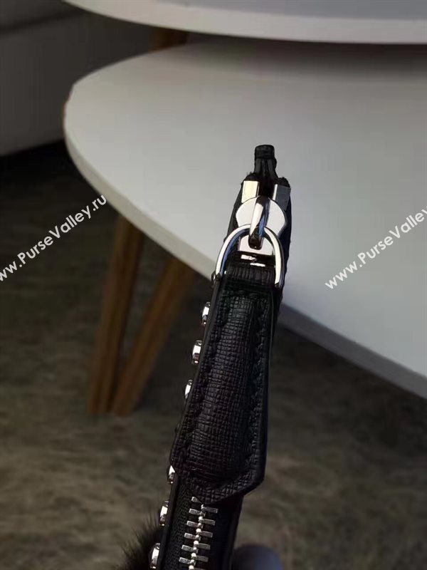 Fendi clutch black stud v bag 5584