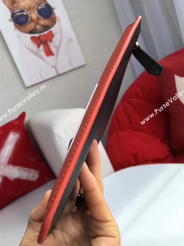 Fendi clutch white red bag 5587