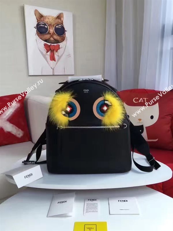 Fendi monster black backpack bag 5589