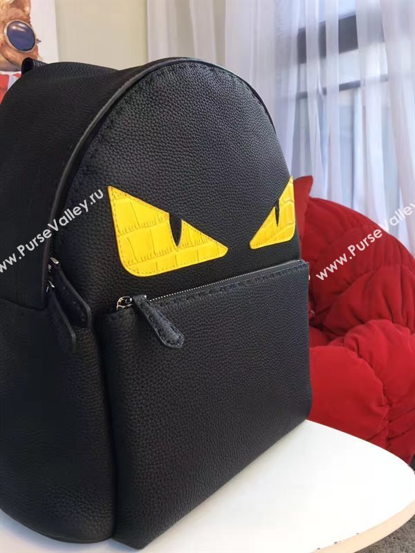 Fendi large monster backpack yellow black bag 5591
