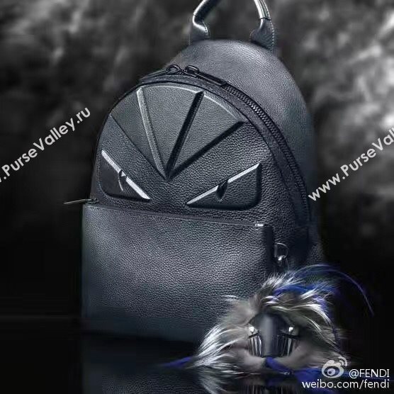 Fendi large monster black backpack bag 5592