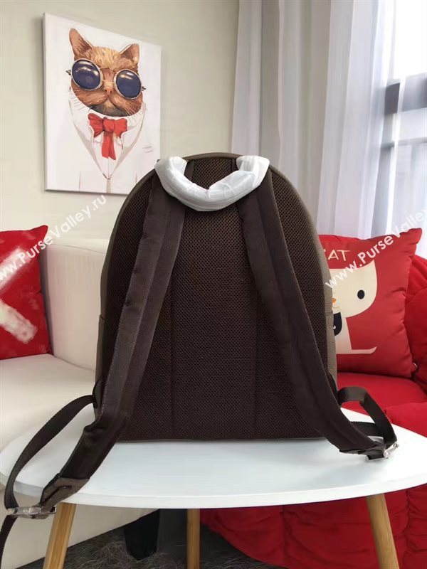 Fendi large monster backpack pocket black bag 5595