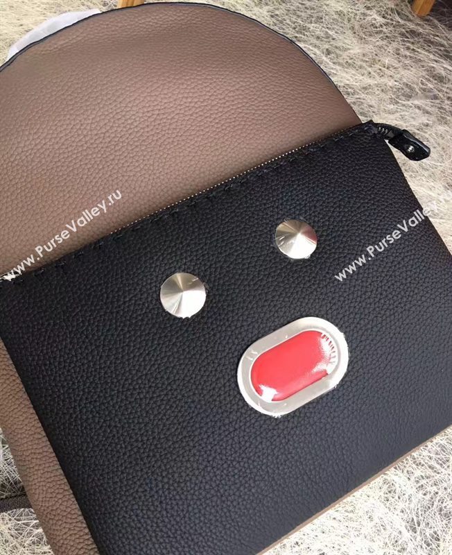 Fendi large monster backpack pocket black bag 5595