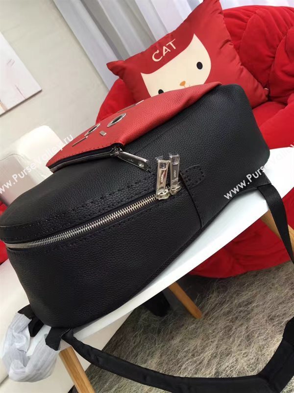 Fendi large monster backpack black red v bag 5596