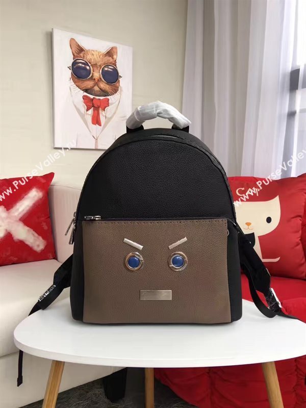 Fendi large monster backpack black gray v bag 5597