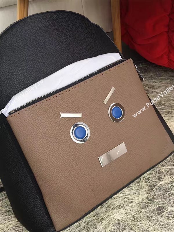 Fendi large monster backpack black gray v bag 5597