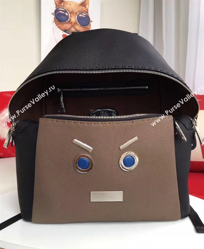 Fendi large monster backpack black gray v bag 5597