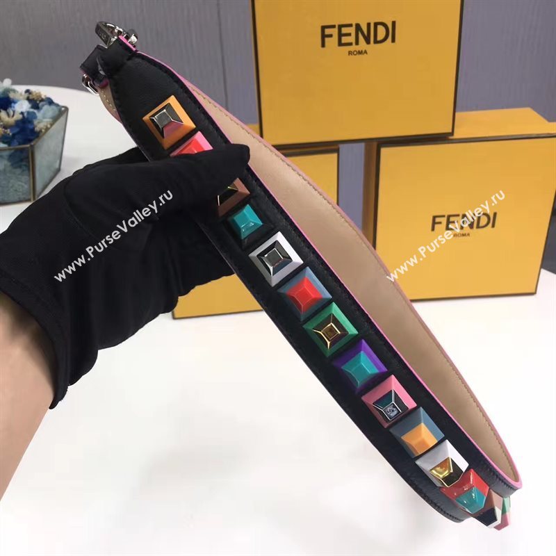 Fendi strap you black tan rainbow 5504