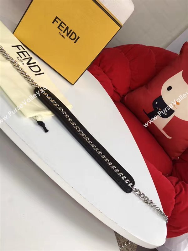 Fendi strap you v black silver 5515