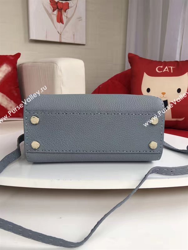 Fendi mini caviar peekaboo gray bag 5530