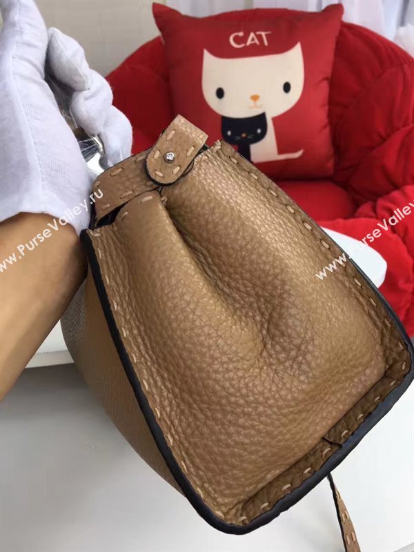 Fendi mini tan peekaboo caviar bag 5532