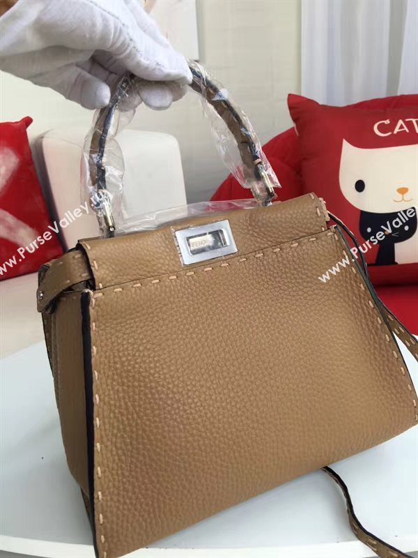 Fendi mini tan peekaboo caviar bag 5532