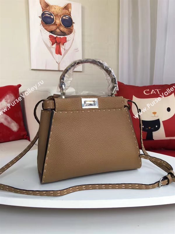 Fendi mini tan peekaboo caviar bag 5532