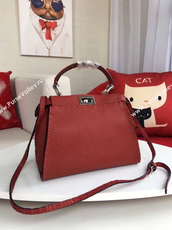 Fendi mini wine peekaboo caviar bag 5533