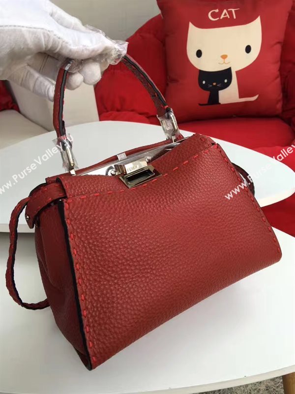 Fendi mini wine peekaboo caviar bag 5533