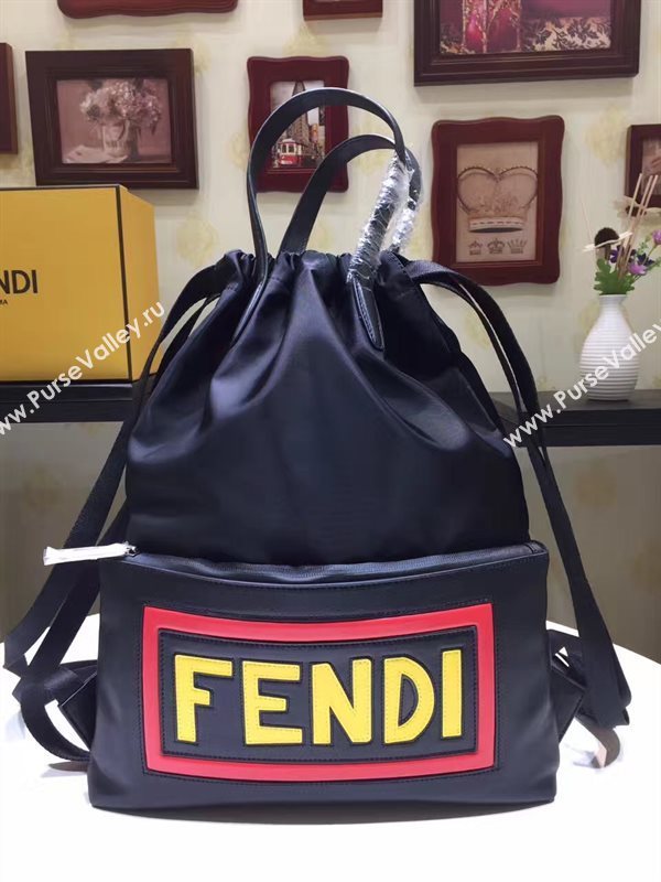 Fendi large backpack black bag 5534