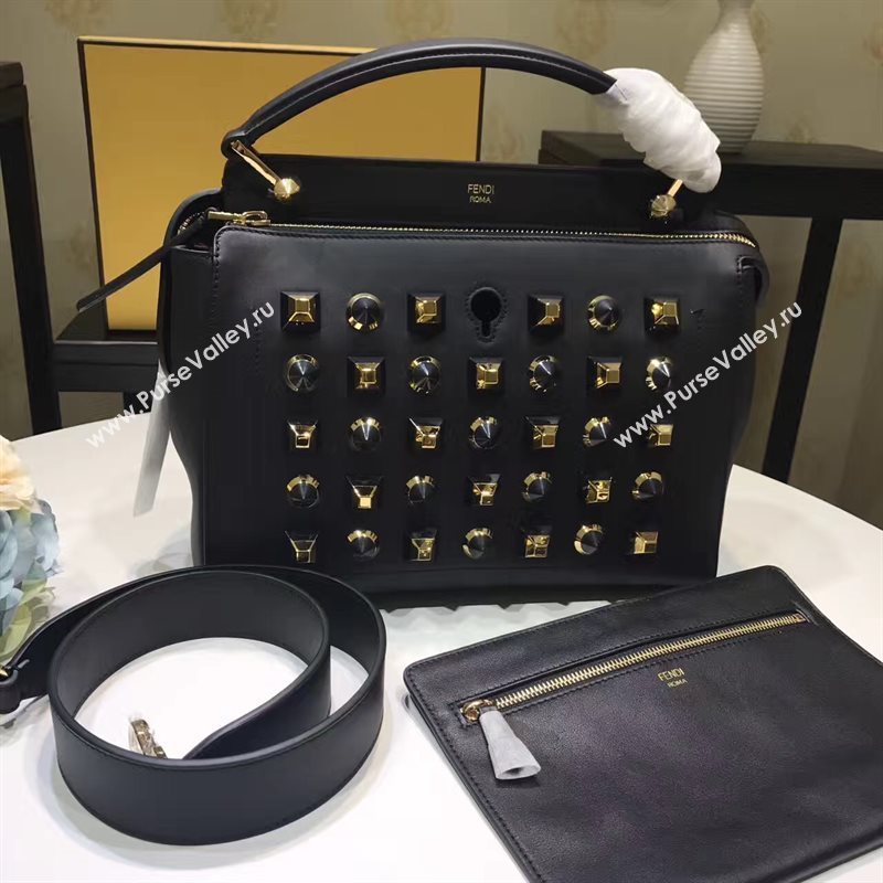 Fendi shoulder tote black bag 5535