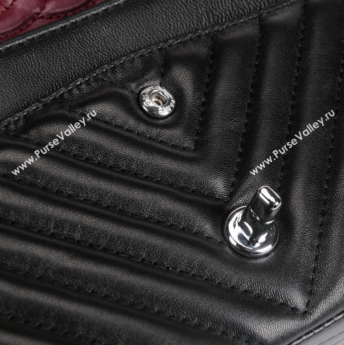 Chanel 1112 leather classic flap handbag black bag 5658