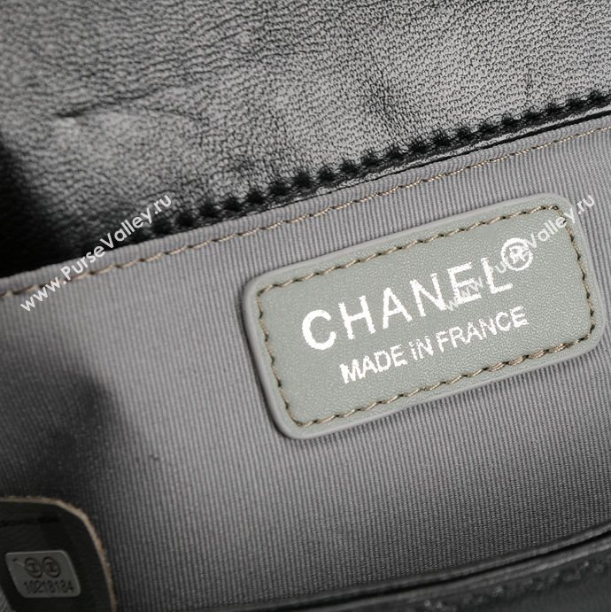 Chanel 67085 leather small le boy handbag black bag 5659