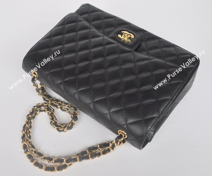 Chanel 58601 maxi large leather classic handbag black bag 5669