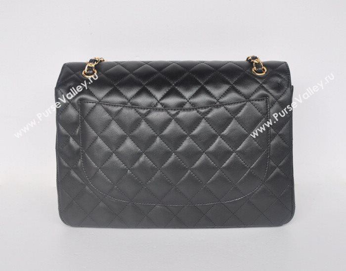 Chanel 58601 maxi large leather classic handbag black bag 5669