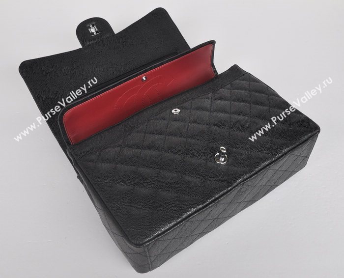 Chanel 58601 maxi large leather classic handbag black bag 5670