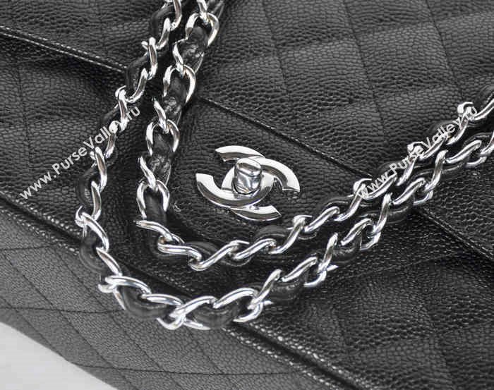 Chanel 58601 maxi large leather classic handbag black bag 5670