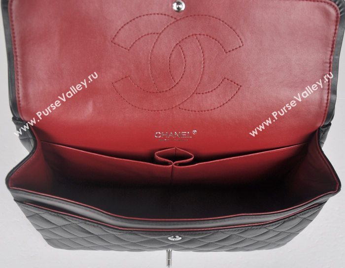 Chanel 58601 maxi large leather classic handbag black bag 5671