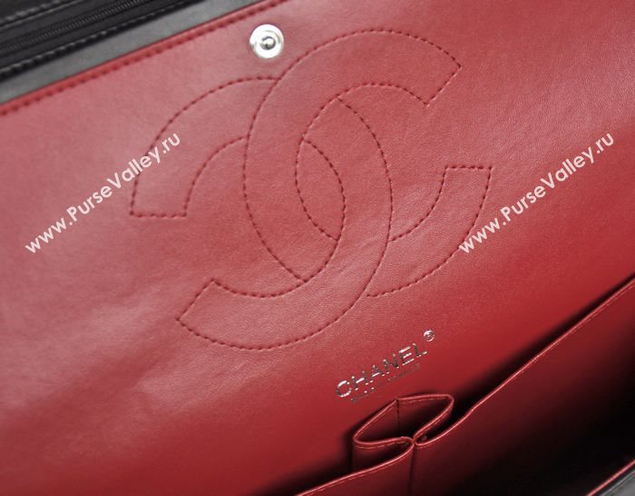 Chanel 58601 maxi large leather classic handbag black bag 5671