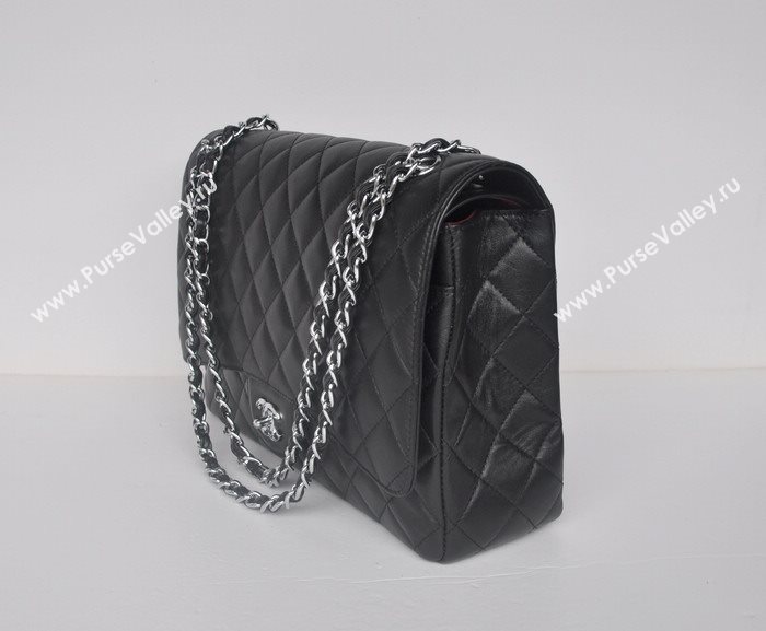 Chanel 58601 maxi large leather classic handbag black bag 5671