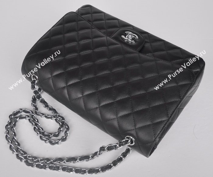 Chanel 58601 maxi large leather classic handbag black bag 5671