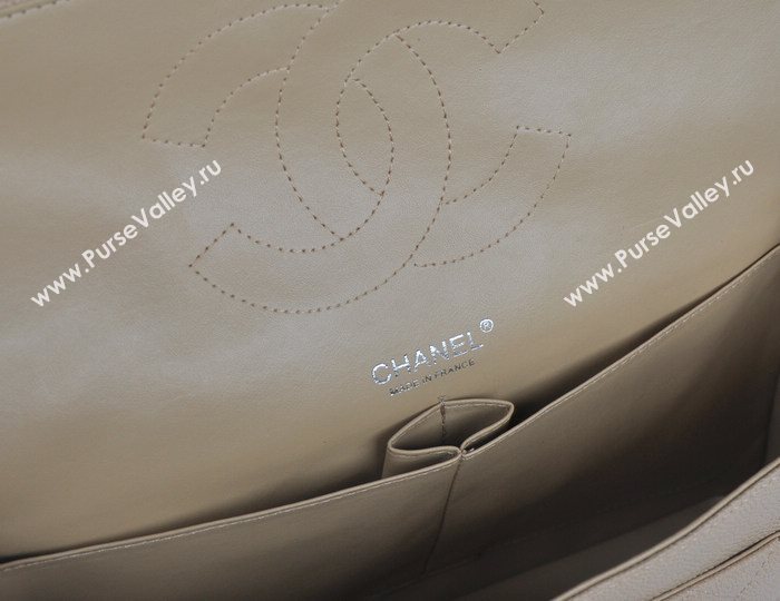 Chanel 58601 maxi large caviar leather classic handbag apricot bag 5672