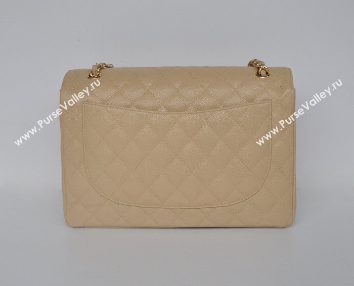 Chanel 58601 maxi large caviar leather classic handbag apricot bag 5673