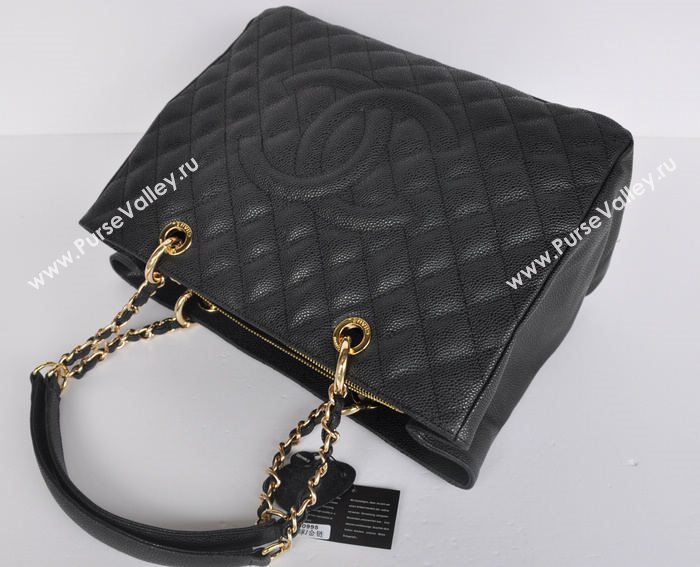Chanel 50995 large caviar GST shopping handbag black bag 5674