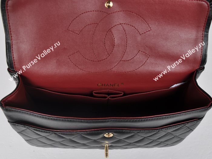 Chanel 58600 JUMBO classic flap handbag black bag 5676