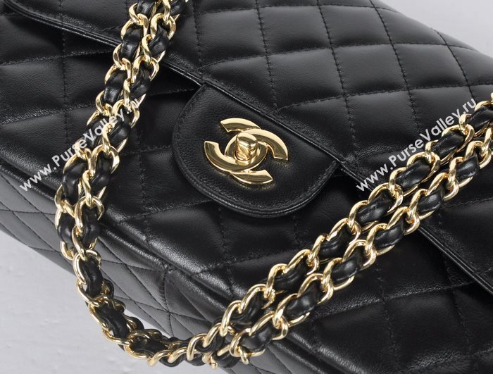 Chanel 58600 JUMBO classic flap handbag black bag 5676